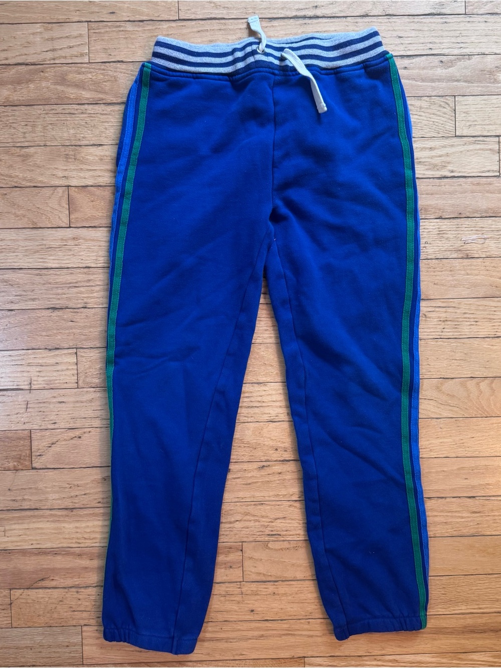 Mini Boden Royal Blue Jogger Pants with Green Side Stripe 11 large